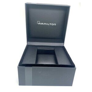 Hamilton Watch Box Presentation Black Cardboard Display Empty